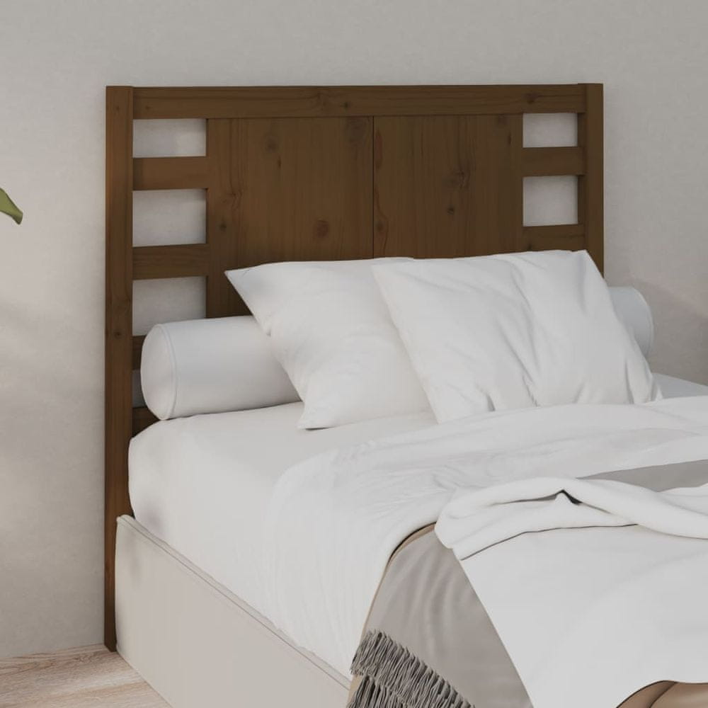 Vidaxl Čelo postele, medovo hnedé, 106x4x100 cm, borovicové drevo